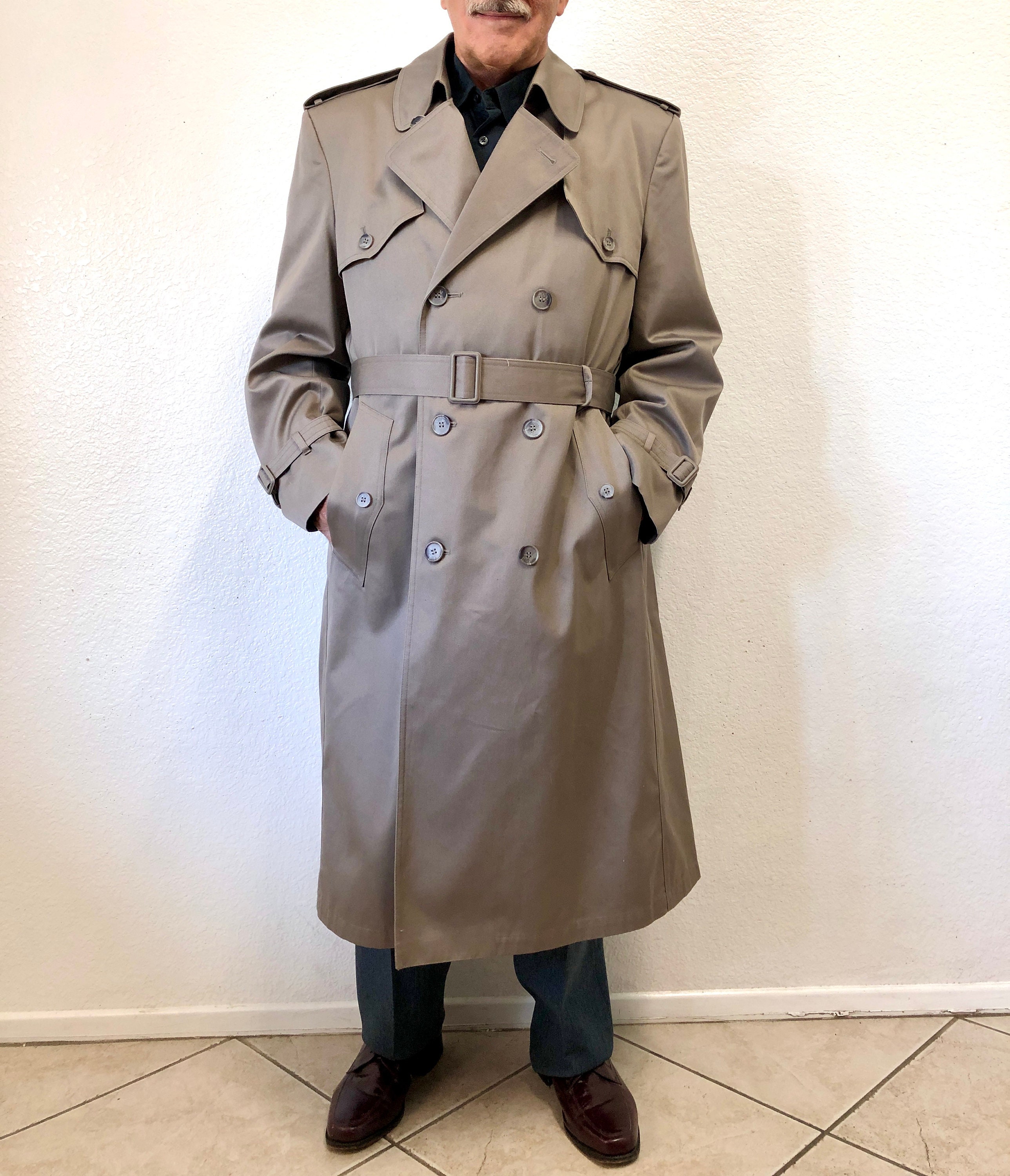 Vintage Trench Coat London Towne Double Breasted Raincoat - Etsy