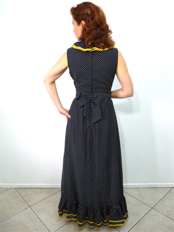 1960s Dress Black Polka dot Miss Elliette Califor… - image 3