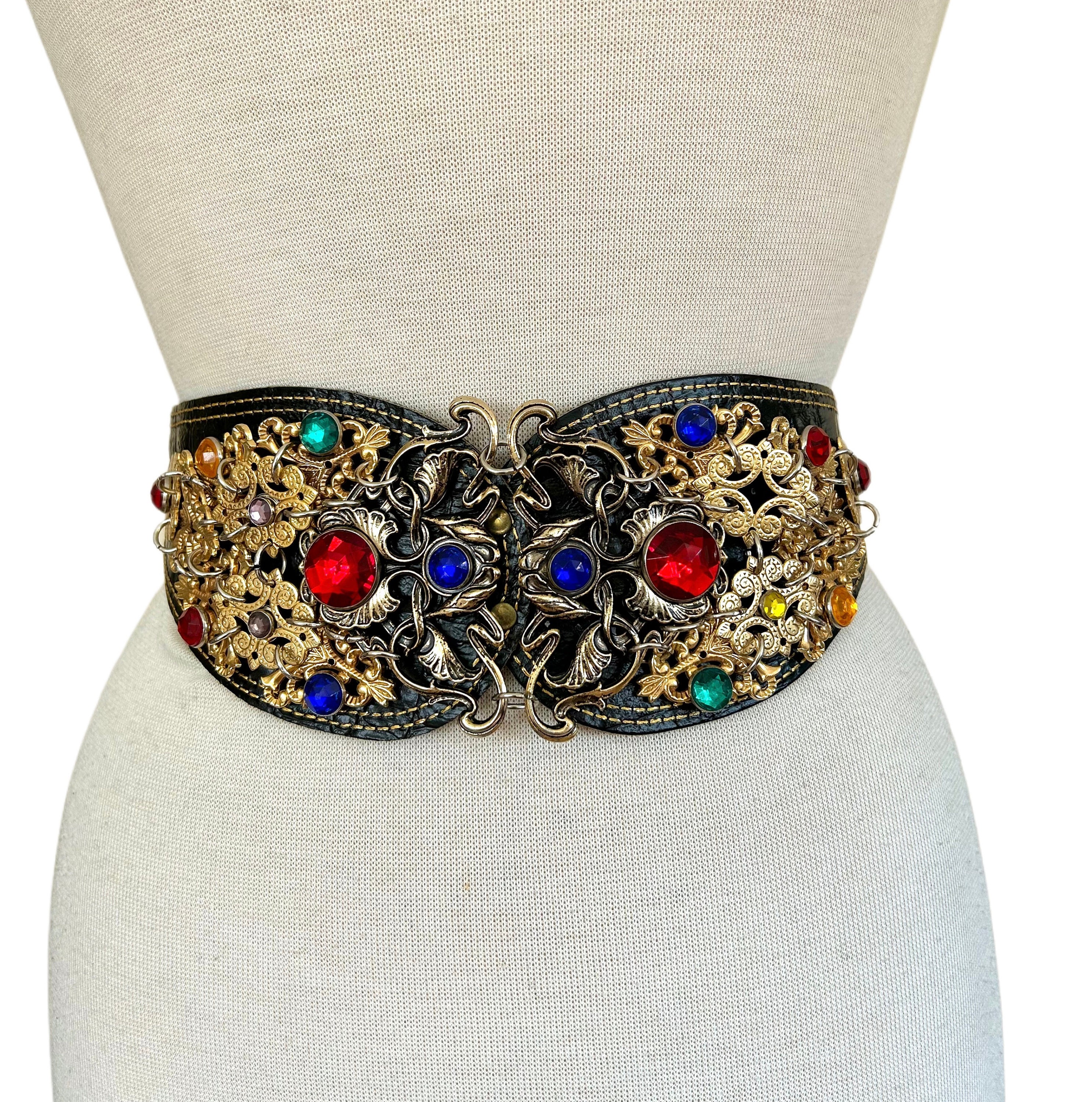 小物 EPOCA Bijou backle leather belt Leather belt women| Rebekajewelry