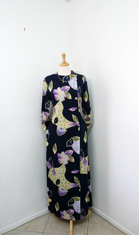 Rare 1960's Waltah Clarke Made in Honolulu Tiki Dress Hawaiian