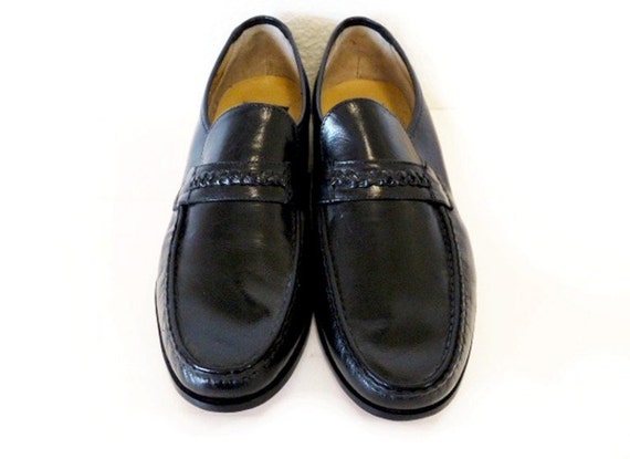 Black leather shoes Nunn Bush Loafers Slip on Braided… - Gem display picture 2