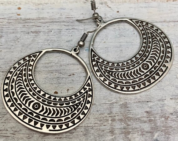 5406 - Bohemian jewelry boho earrings ethnic earrings dangle earrings statement earrings gypsy earrings tribal jewelry tribal earrings