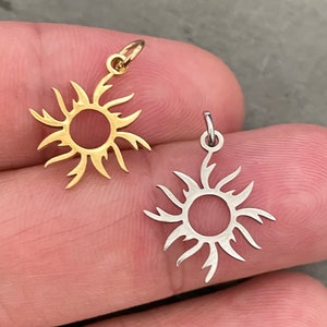 Sun Charm Earring Supplies - Earring Hoops and Connectors for Jewelry Making. 2032