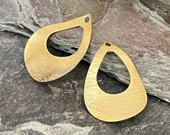 Handmade Brass Earring Charms - Jewelry Making Supplies and Findings.-3113