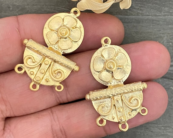 Handmade Jewelry Making.  Jewelry supplies, earrings for women. Matte Gold Brass Earring Findings. - 1065