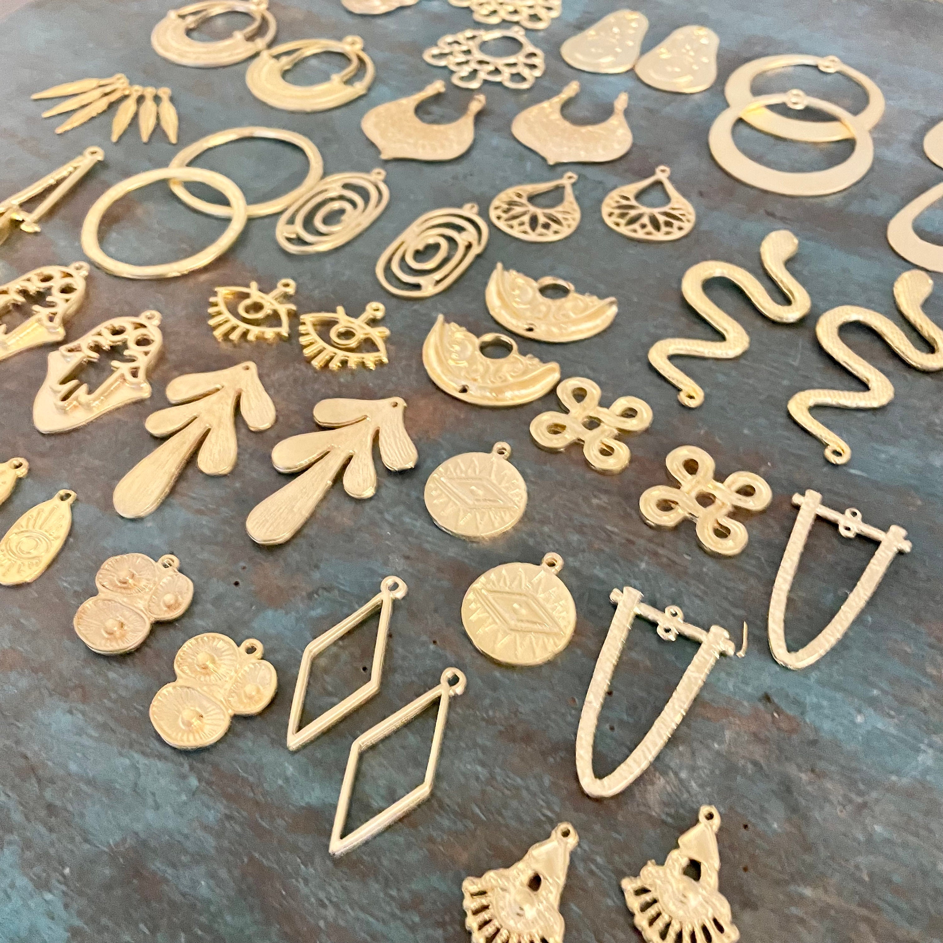 Buy 56 PCS Gold Coated Brass Earring Findings One Set, Endless  Possibilities. Wholesale Earring Findings for Jewelry Making Parts. Online  in India 