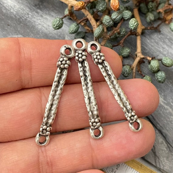 Brass Bohemian Earring Charms Findings for Jewelry Set Supply Making. Silver Plated Jewelry Designs for Jewelry making.5 Pieces- 8170