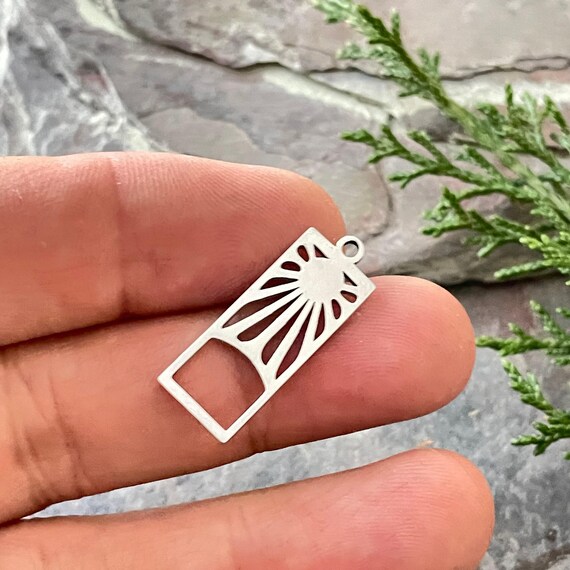 Geometric Stainless Steel Earring Pendant: Laser Cut Charm 2015