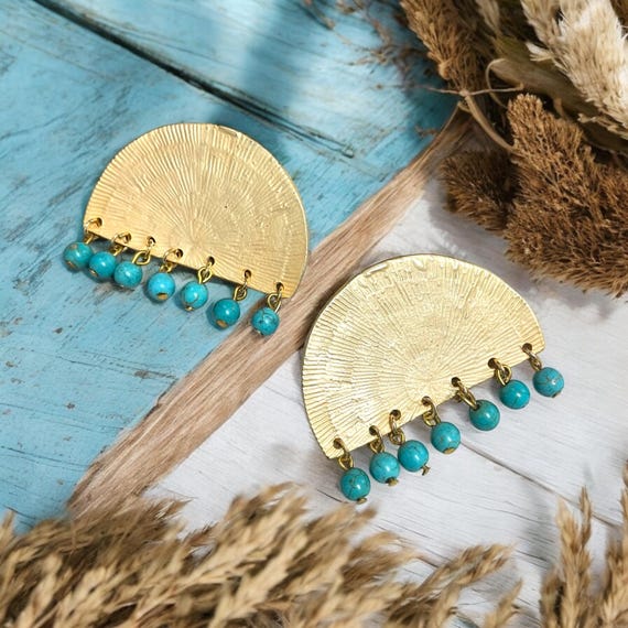 Boho Silver Hoop Earrings - Lightweight Circle Design - 5522