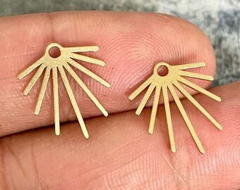 Brass Fringe Earring Charms - Raw Brass Fringe Pendant - Earring Findings - Jewelry Supplies  - 3144