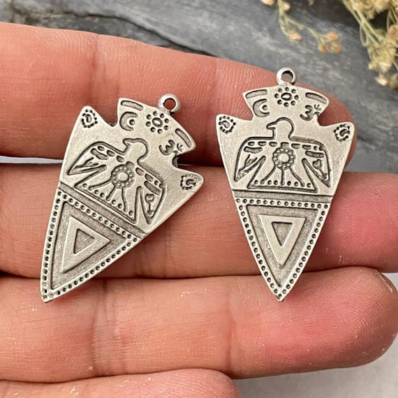 Bohemian Cowgirl Chandelier Earrings - Silver Dangle Western Style .2 Pieces -  8206