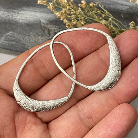 Silver Plated Bohemian Earring Charms: Jewelry Making Supplies (2 Pieces)