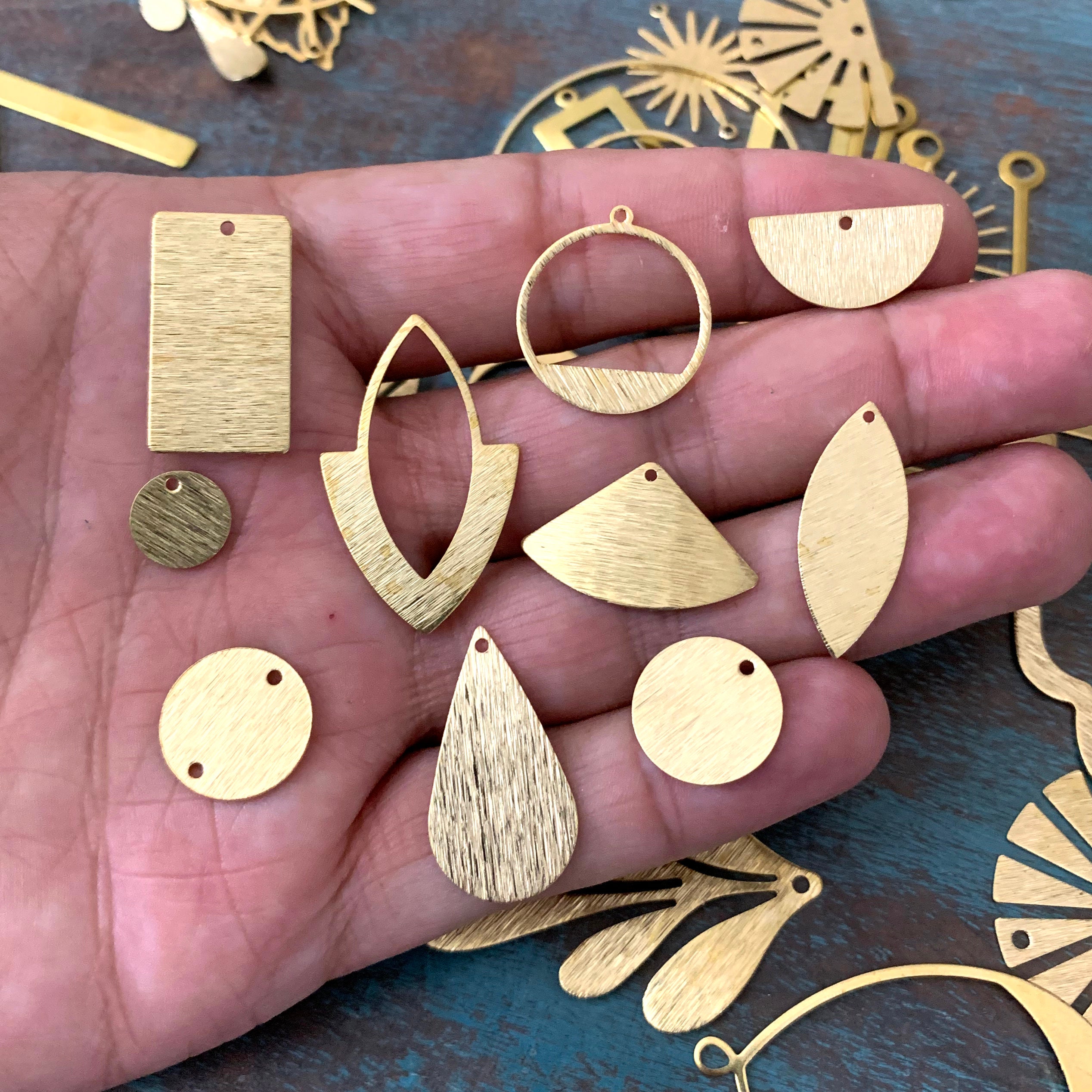Raw Brass Earring Findings 88 PCS One set, endless possibilities. Wholesale earring findings