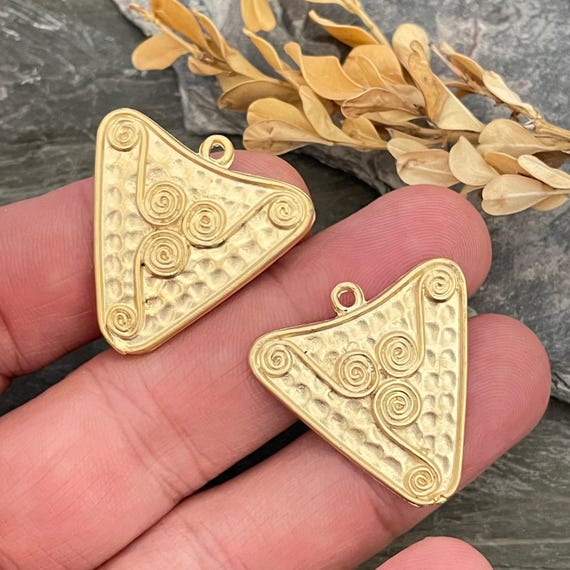 Earring Components: Matte Gold Brass - For Dangle Earrings