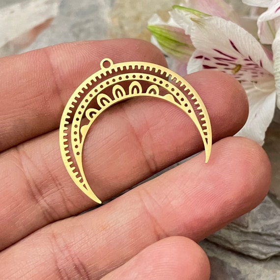 Stainless Steel Jewelry Laser Cut Earring Making Findings Supplies, Charms, Connectors. 1 Piece - 2037