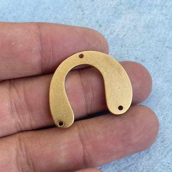 Bohemian Brass Earring Parts, Matte Gold Plated (2 Pieces) 1037