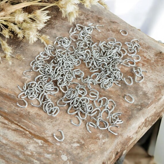 7X5 mm Matte Silver Plated Oval Jump Rings - Antique Silver Coated Jump rings - 9005