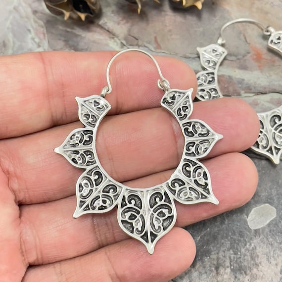 Bohemian Earrings: Gypsy Style, Turkish Inspired Silver- 5391