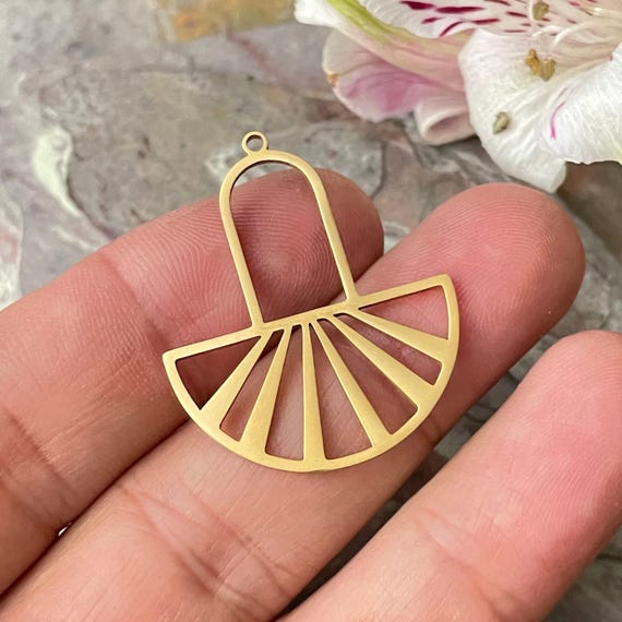 Stainless Steel Geometric Charms: Jewelry Making Supplies (Laser Cut) 2049