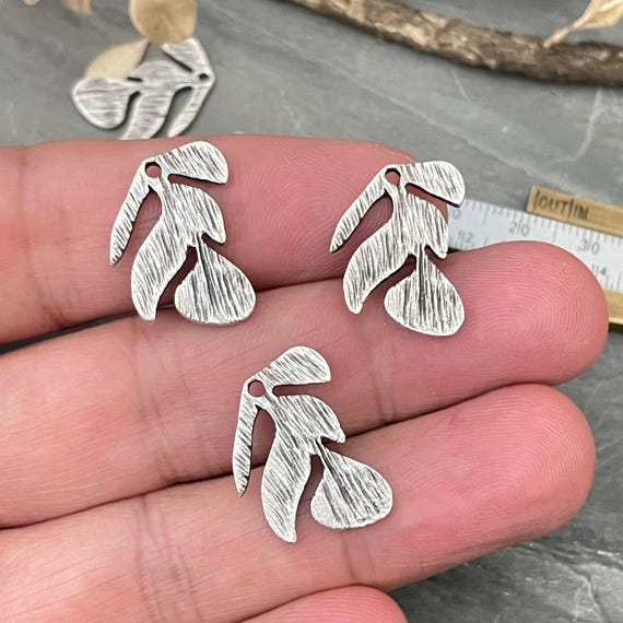 Boho Jewelry Making Kit, Silver Charms, Brass Findings (6 Pieces) 7023