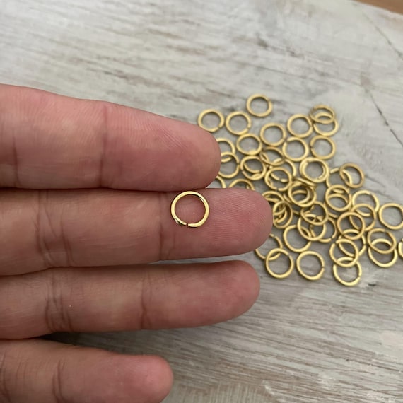 Jewelry Making Brass Jump Rings, Raw Finish (7mm, 12 Gauge) - 3057