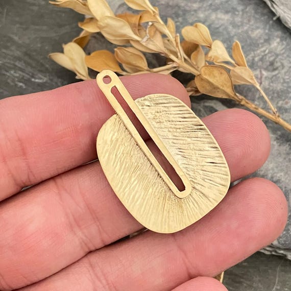 Earring Findings: Matte Gold Brass - Bohemian Style, 2 Pcs 1078