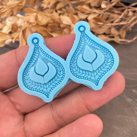 Bohemian Drop Resin Mold: Aztec Pattern Silicone for Jewelry 6008