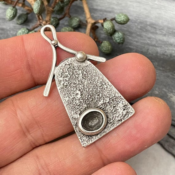 Silver Plated Earring Charms: Bohemian Jewelry Making Supplies (2 Pieces)