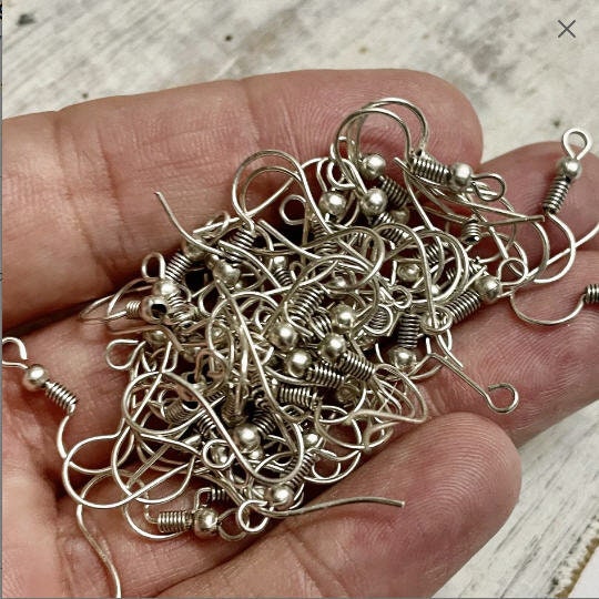 Wholesale Earring Findings for Jewelry Making Parts.antique Silver Plated  Earring Parts. Best Gift for Her.8072 