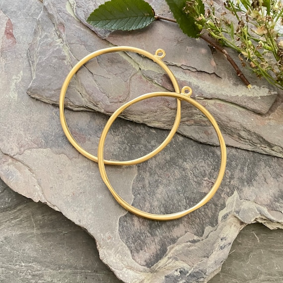 Bohemian Circle Shape Brass Earring Findings - Jewelry Making Supplies - Brass Findings - 1126