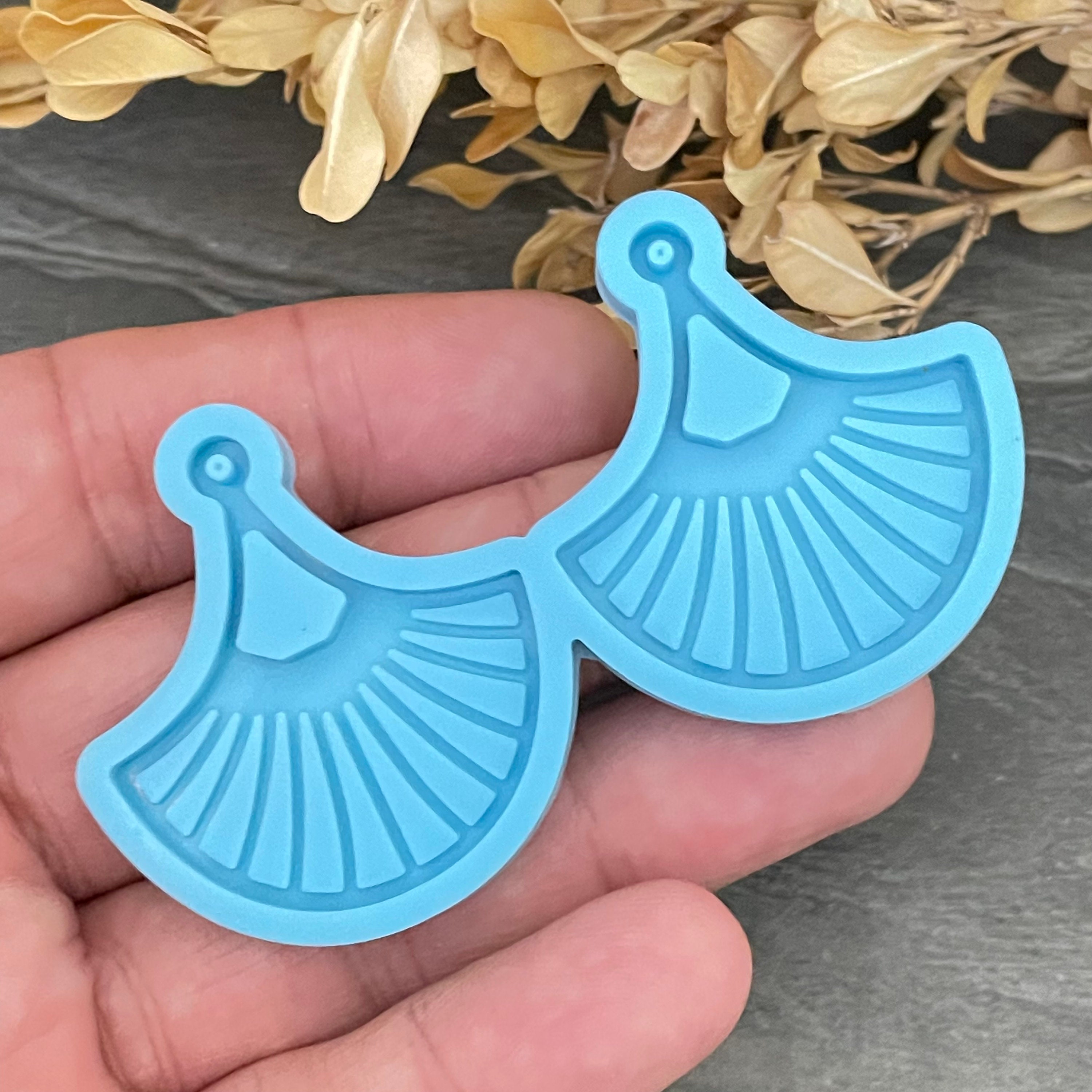 Fan Shape silicone resin mold. Aztec Epoxy mold. . 6021