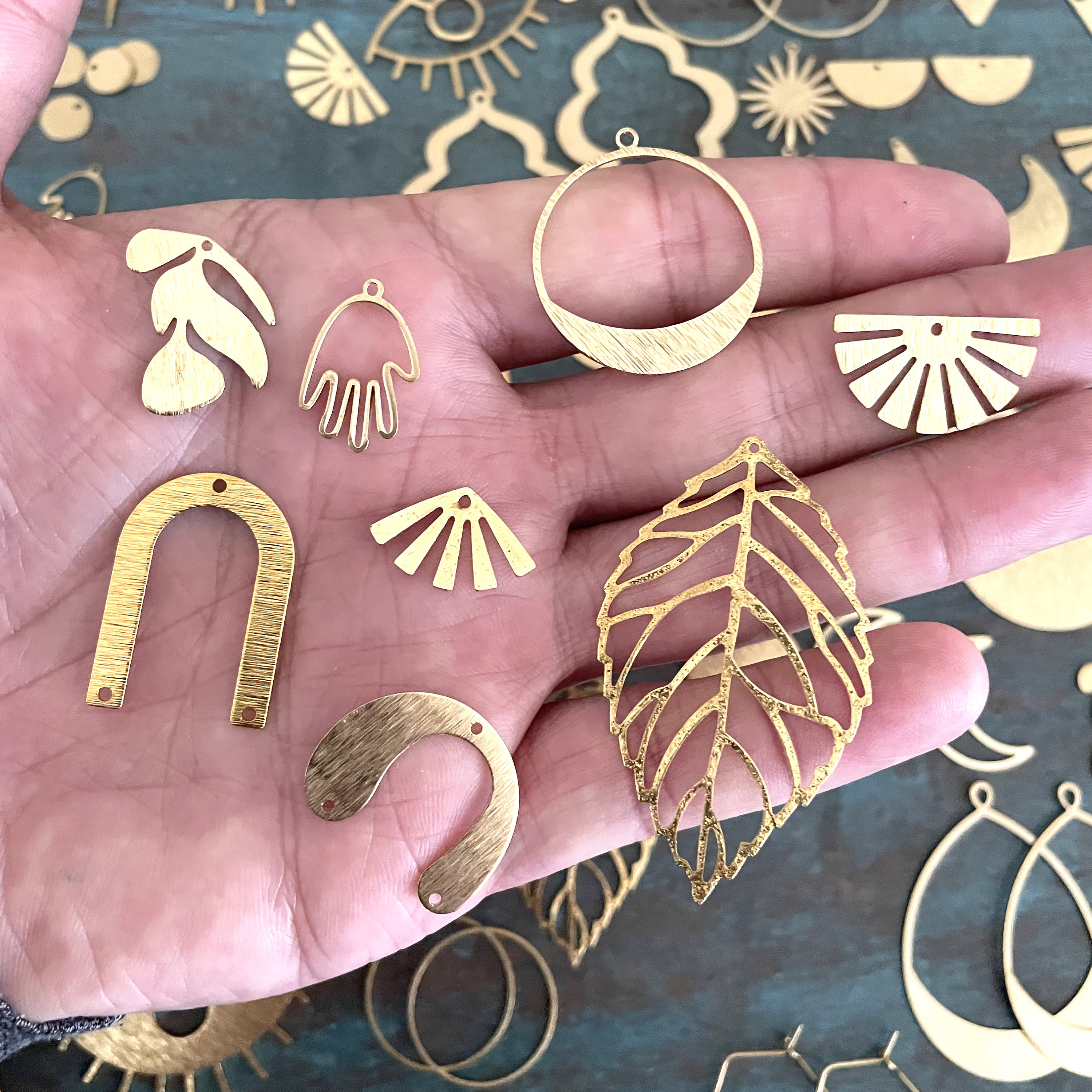 Brass Marquis Earring Findings for Jewelry Making - Filigree & Me