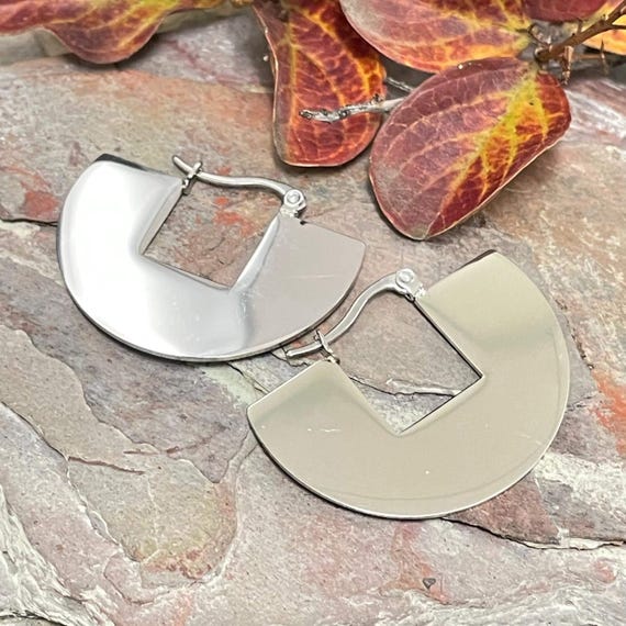 Bohemian Silver Earrings - Handcrafted Boho Chic Tribal Jewelry - 5613