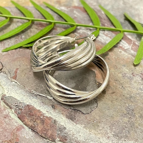 Boho Geometric Hoop Earrings, Gold Accents, Art Deco Style (Lightweight) s062