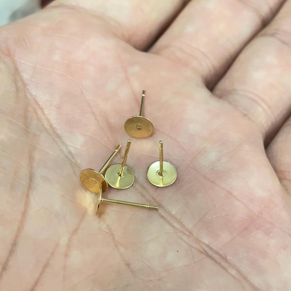 Steel Earring Posts with Brass Ear Wire - DIY Earring Design Kit 5628