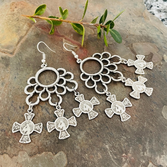 Cross Ethnic  Earrings- Ethnic Bohemian Jewelry 5419