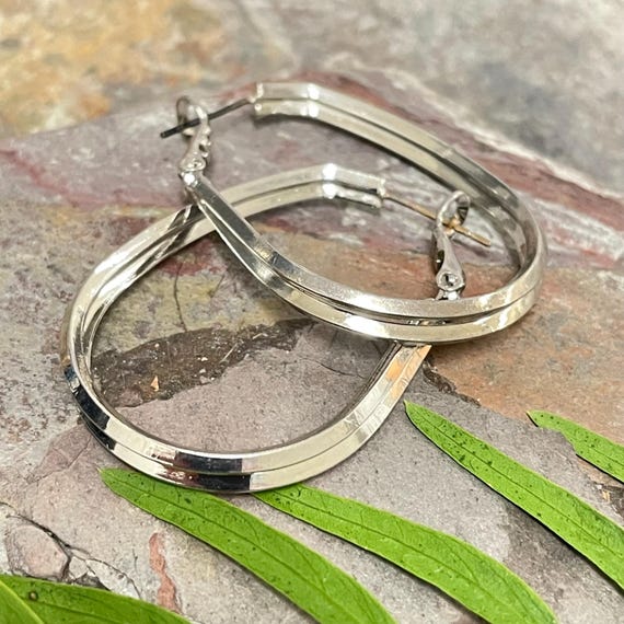 Geometric Boho Hoop Earrings - Gold Tassel, Lightweight Style S061