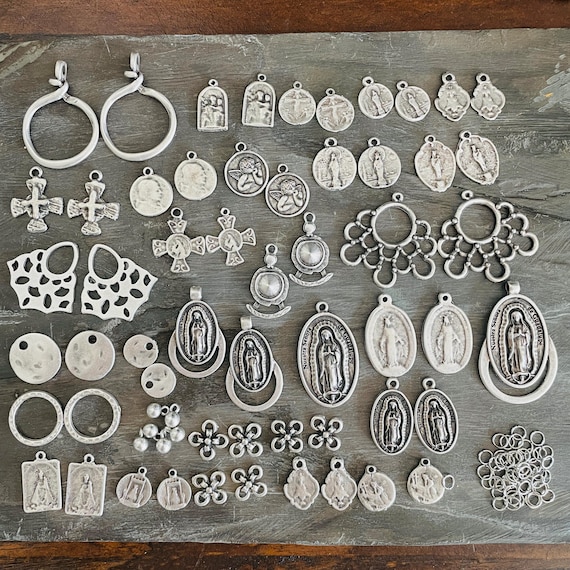 Lot of Tribal Brass Charms - Assorted Mix for Jewelry Making Sets