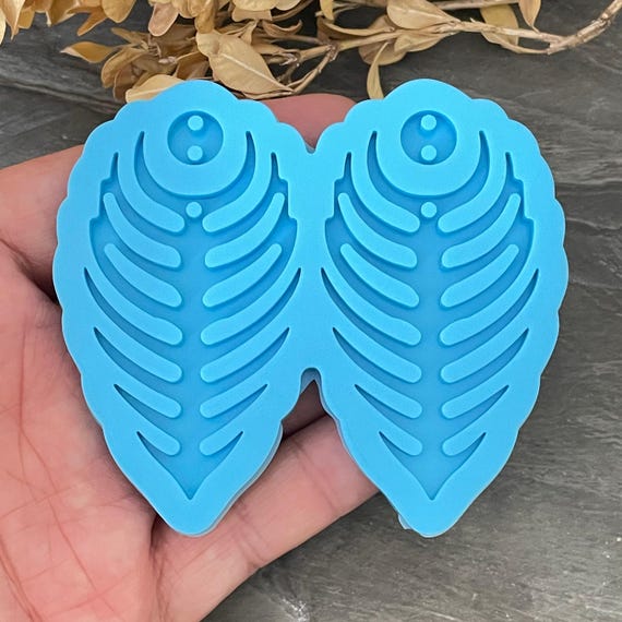 Leaf Silicone Resin Mold: Christmas Epoxy Craft, 70mm - 6015