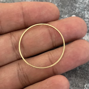 Raw Brass Earring Hoops - 30mm for DIY Jewelry - 3081