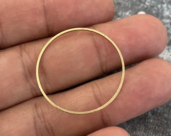 Raw Brass Earring Hoops - 30mm for DIY Jewelry - 3081