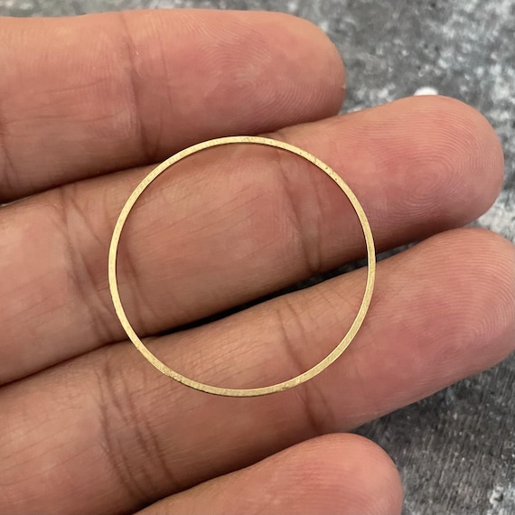 Raw Brass Earring Hoops - 30mm for DIY Jewelry - 3081