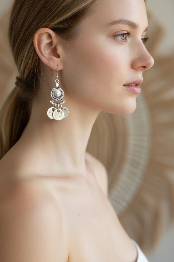 Bohemian Hoop Earrings: Geometric Gold Jewelry