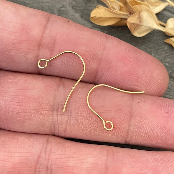 Wholesale SUPERFINDINGS 48Pcs 8 Style Brass Earring Hooks 24K Gold