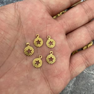 Pendientes de estrella redonda: accesorios de latón crudo - 3108 imagen 8