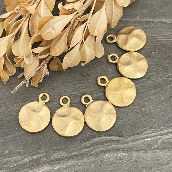 Matte Gold Plated Earring Parts - Bohemian Brass Earring Findings. 1123