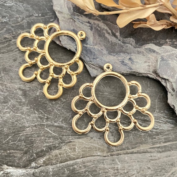 6 Pieces Harmony Earring Findings-Brass Earring Findings-Wholesale earring  findings for jewelry making parts.8102
