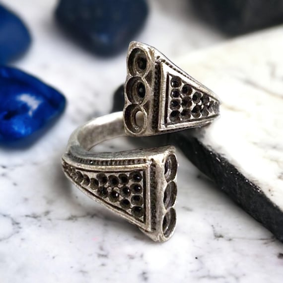 Boho Hippie Ring Set - Chunky Mandala and Protective Evil Eye 4320