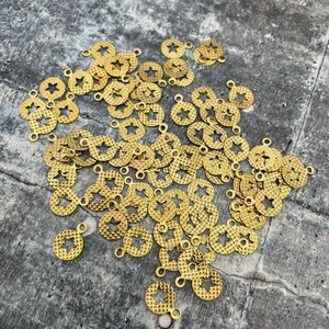 Pendientes de estrella redonda: accesorios de latón crudo - 3108 imagen 5