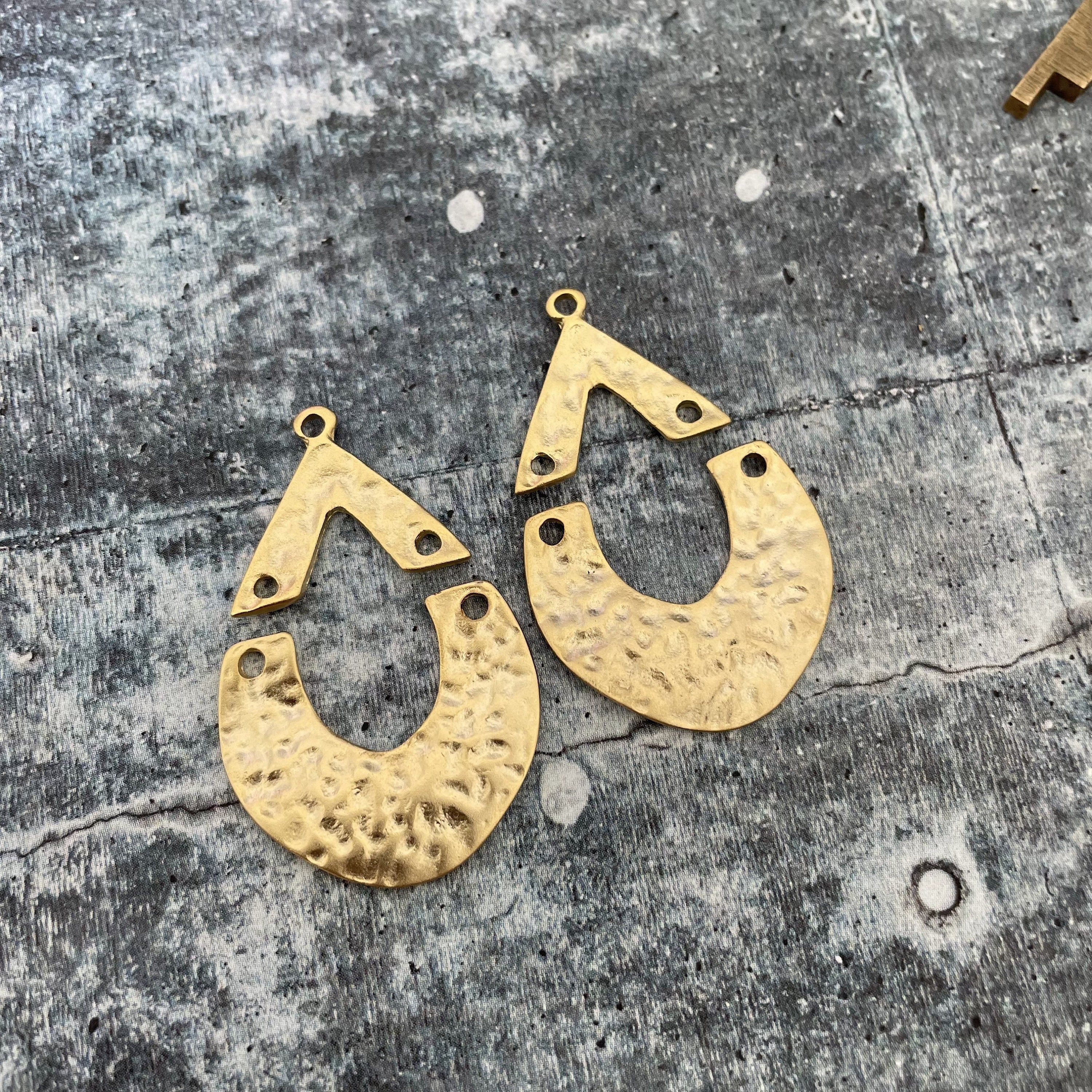 Accessorize in Style with Brass Earring Findings - Raw Brass Connectors and  Charms. 3106